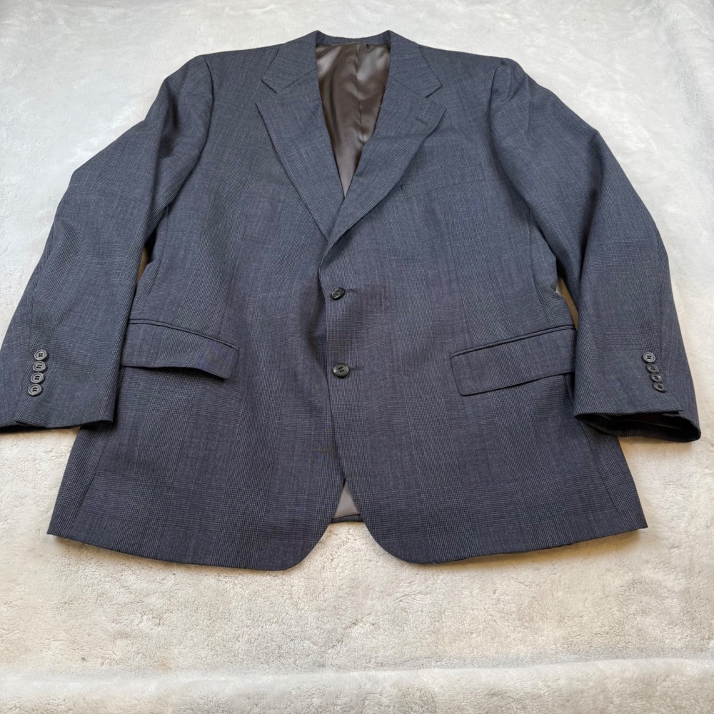 Men's Polo University Club Ralph Lauren Gray Plaid Wool Blazer Jacket‎